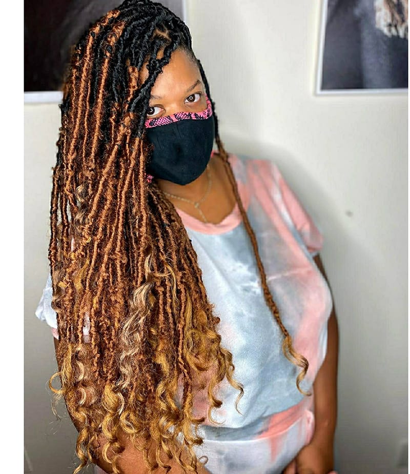 Multi-Colored Locs Styles