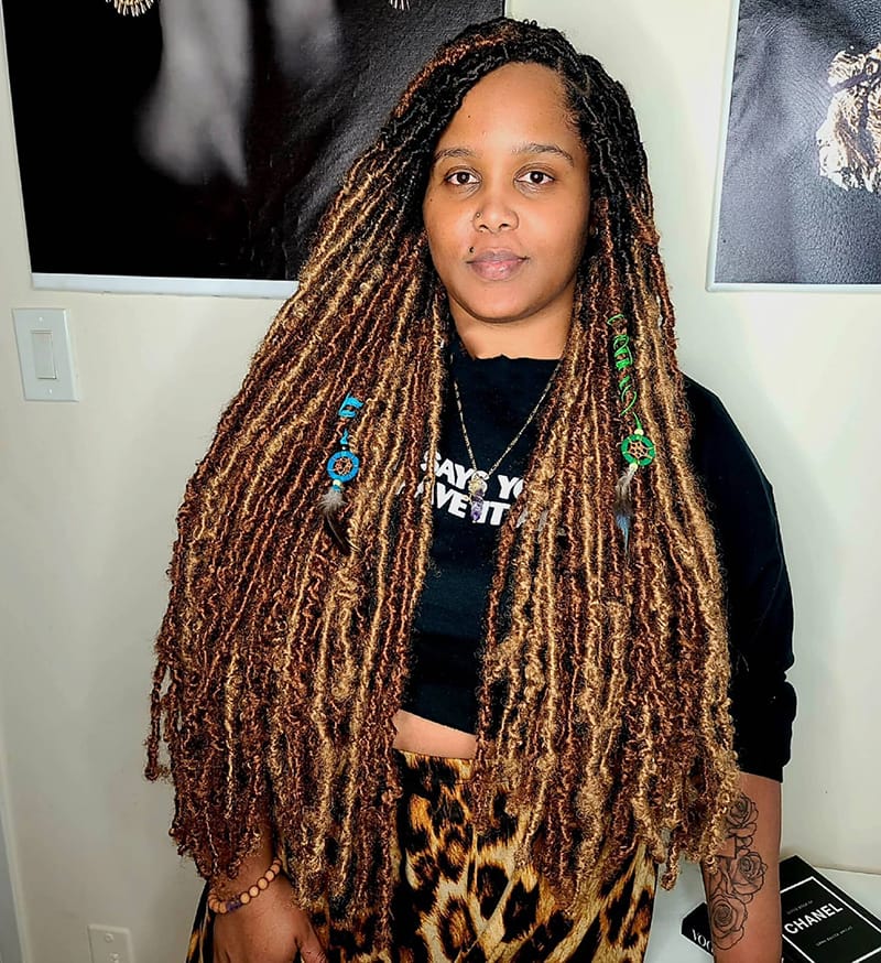 Multi-Colored Locs Styles