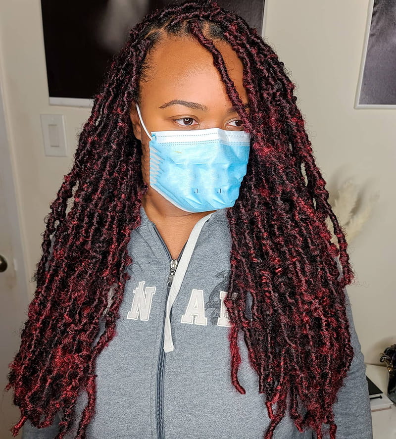 Multi-Colored Locs Styles