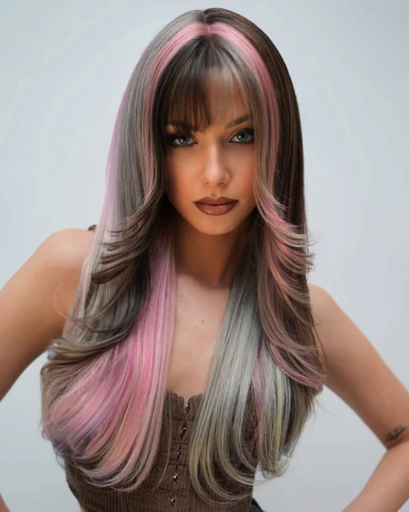Multi-Colored Long Straight Hairstyles