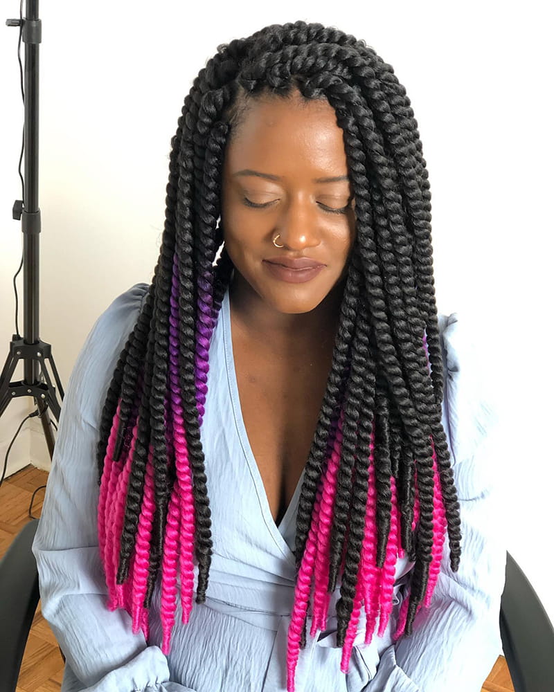 Multi-Colored Long Twists