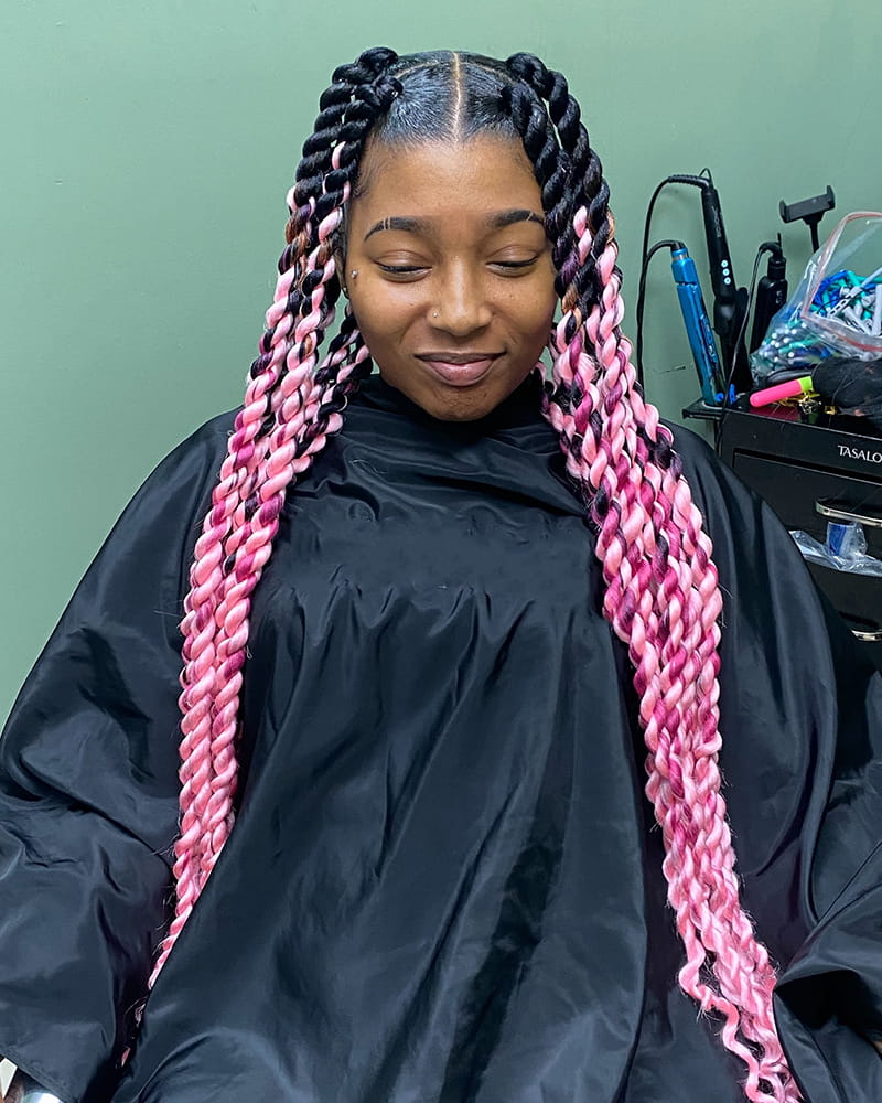 Multi-Colored Long Twists