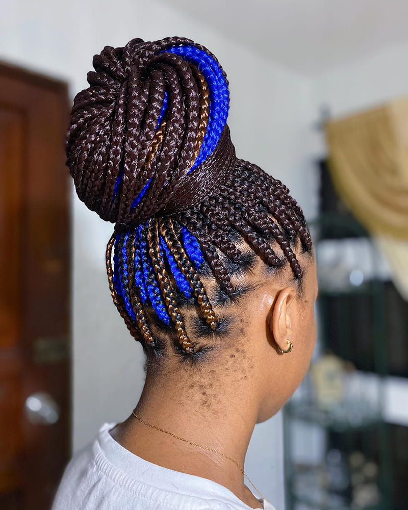 Peekaboo Braided Bun are Great as Birthday Hairstyles