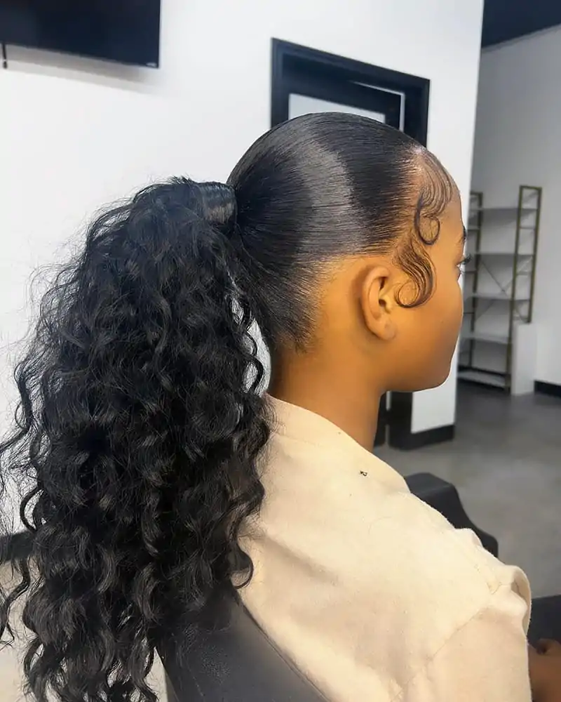 Sleek Base + Culy Ponytail as Birthday Hairstyles