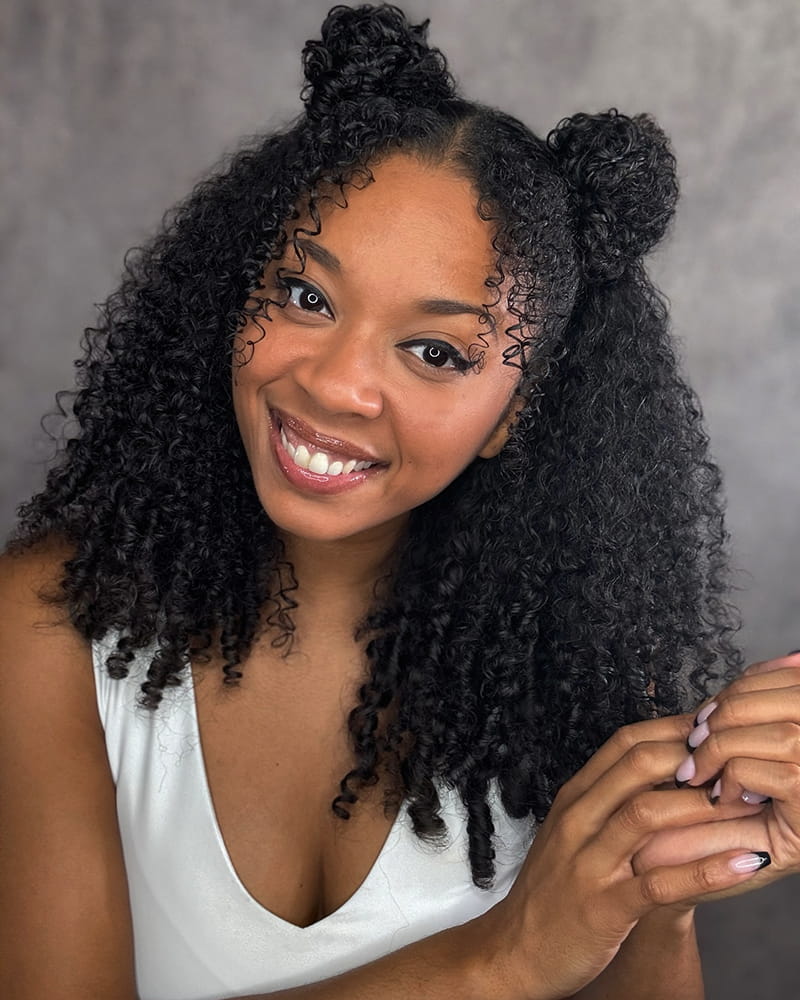 Space Buns with Curls