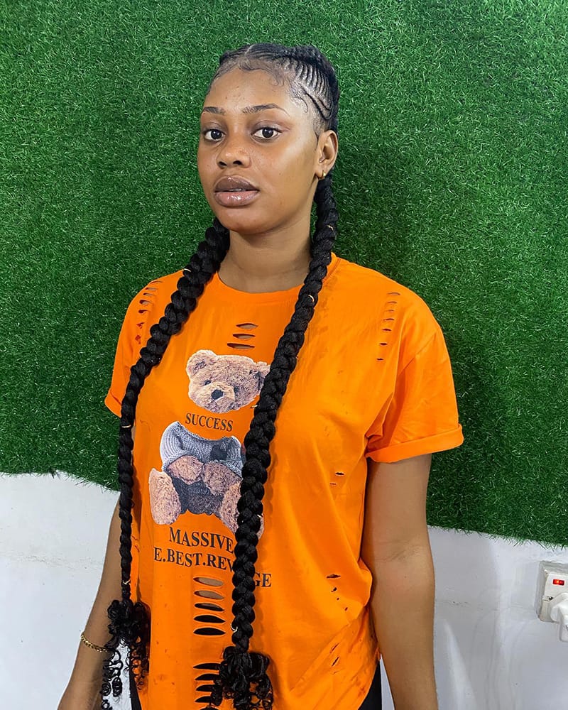 Two Cornrow Braids for Black Women