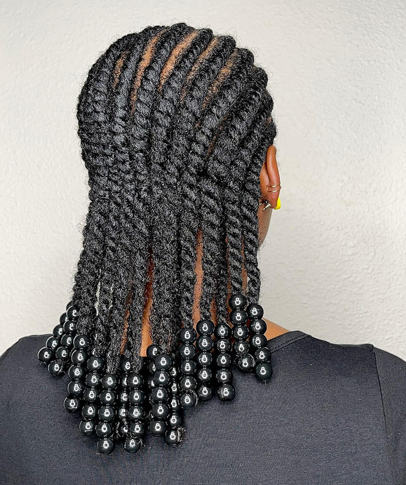 Two Strand Twist with Beads