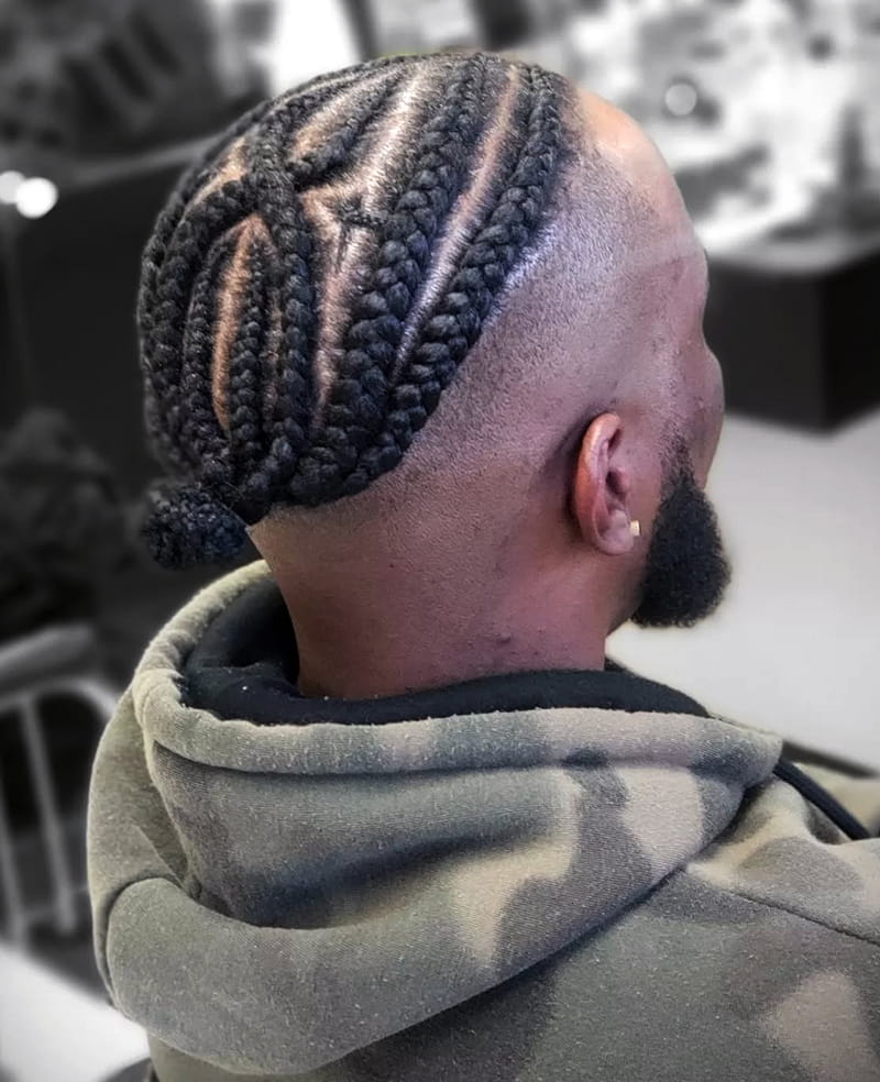 Undercut Cornrows Side View