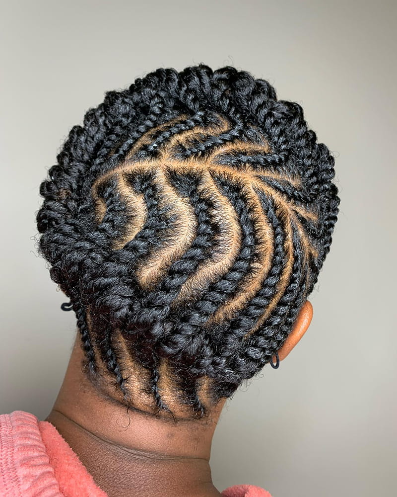 Wear Flat Twist Updos as Your Birthday Hairstyle