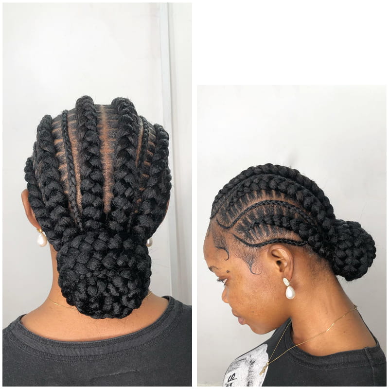 African American Cornrow Stich Braids