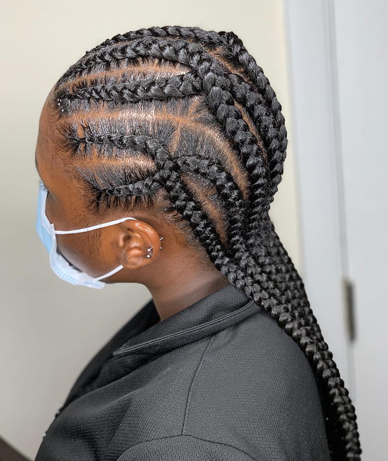African Spoon Cornrow Braid Hairstyles