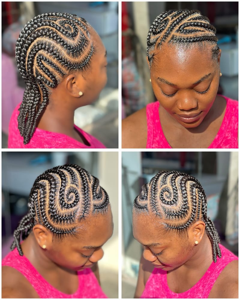 African Zigzag Cornrow Braids