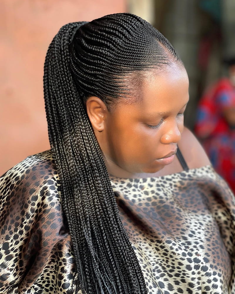 Baby Face Cornrows for Melanin Women