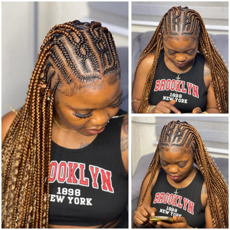 Blonde Cornrow Braids for Bold Black Women