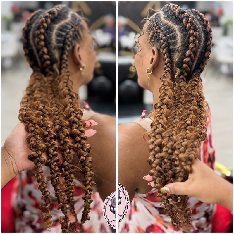 Blonde Cornrow Butterfly Braids