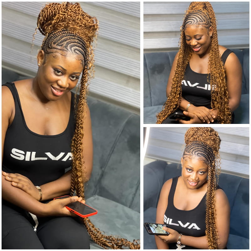 Blonde Twisted Cornrows