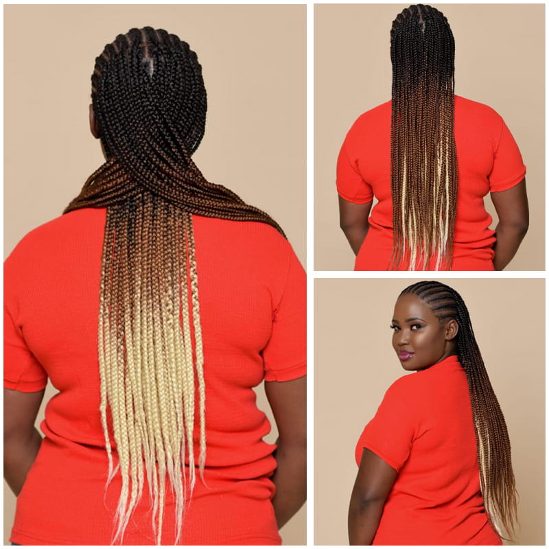 Brown Ombre Cornrow Braids for Beautiful Dark Women