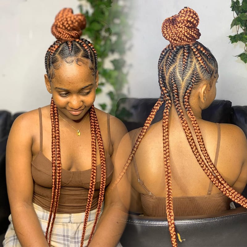 Cornrow Braided Updo