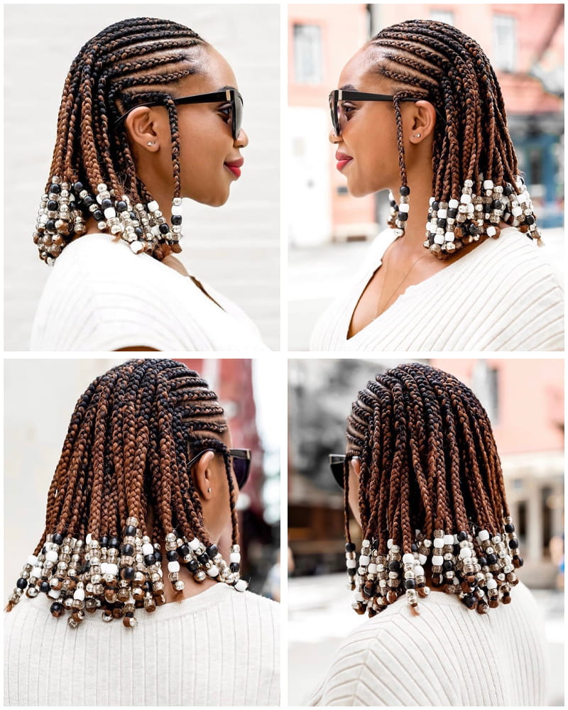 Cornrow Braids with Beads