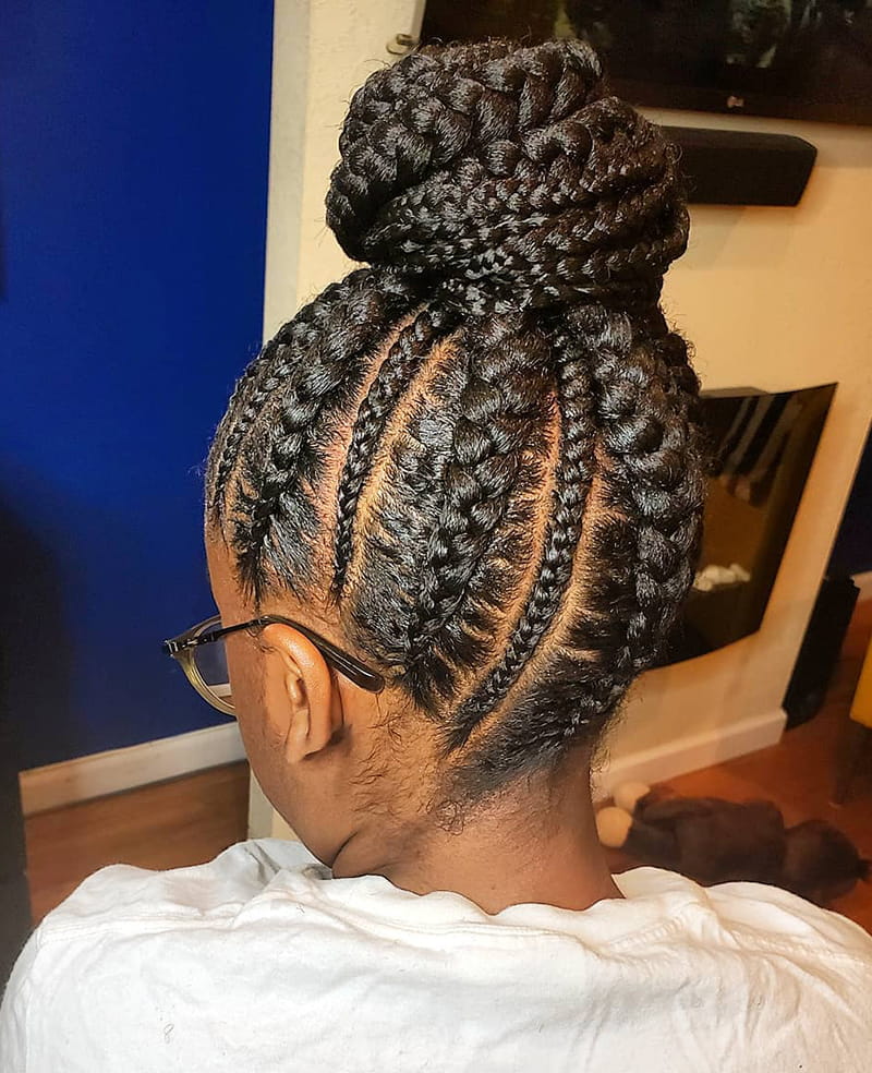 Cornrow Updo