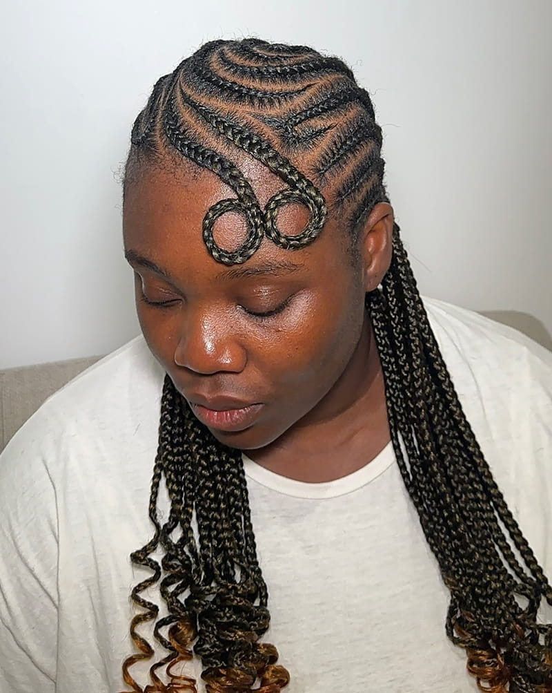 Cornrow with Bangs