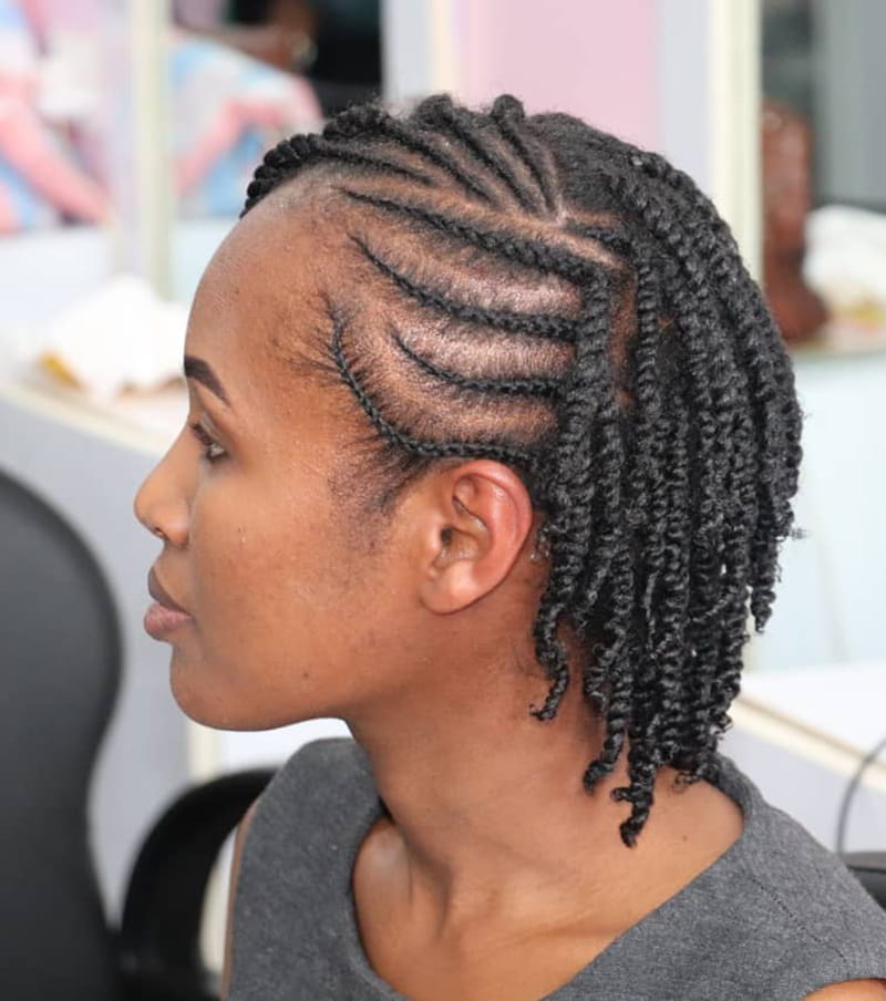 Corporate Side-Swept Flat Twists
