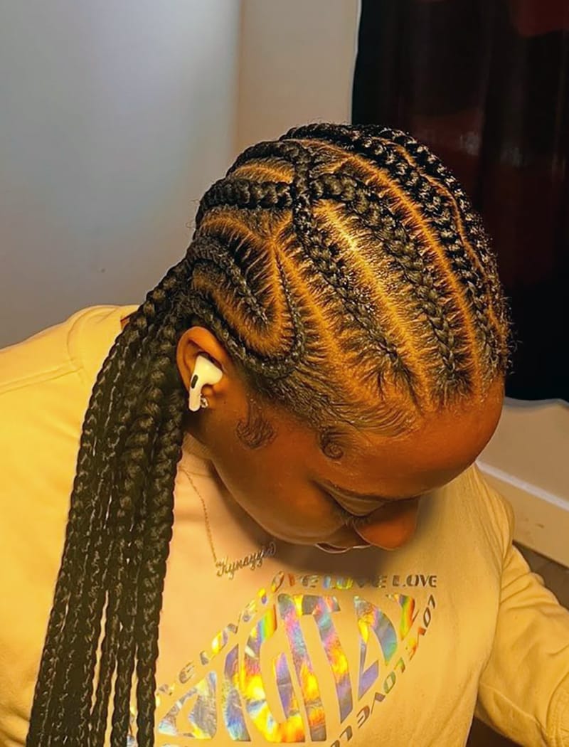 Criss Cross Cornrows
