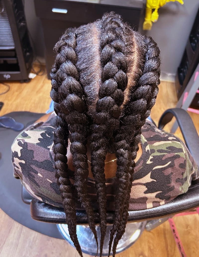 Jumbo Cornrow Braids