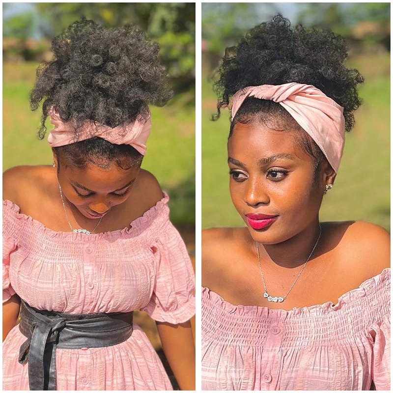 Natural Afro with Scarf