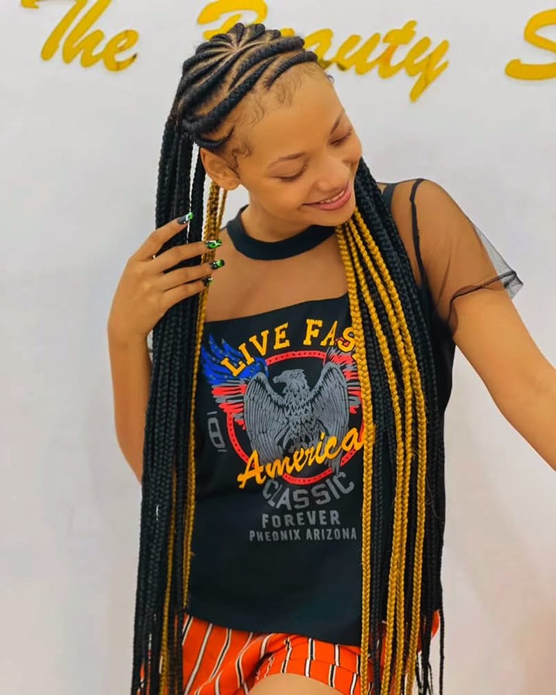 Peekaboo Staggered Pop Smoke Braids