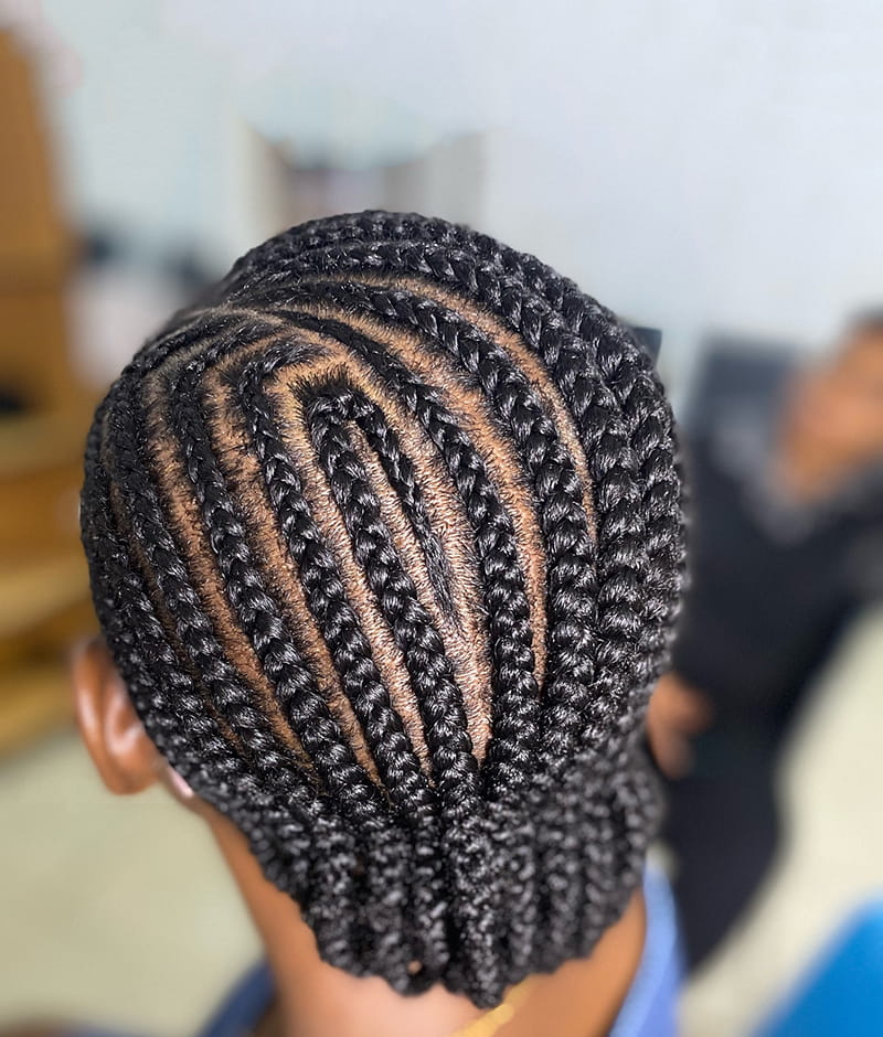 Short Cornrow Braids for Black Women