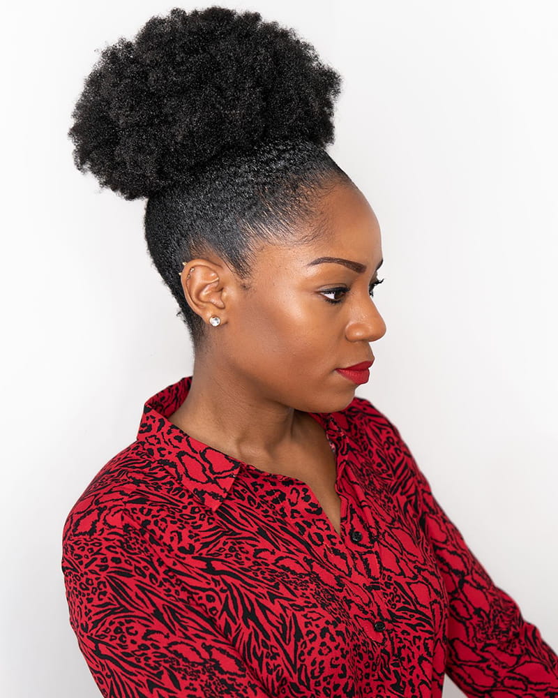 Sleek High Puff for Dark Women