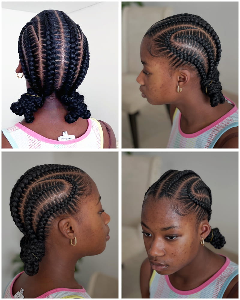 Stich Braid Double Buns