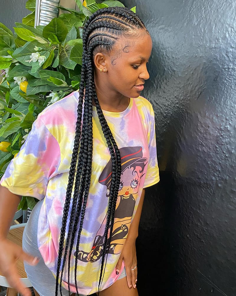 Super Long Thick Cornrow Braids