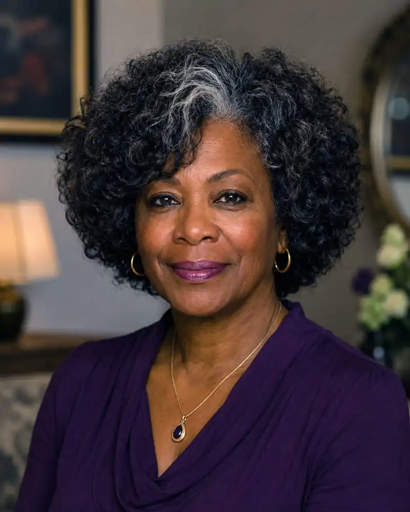 Classic Curly Bob Hairstyles for Black Women Over 50