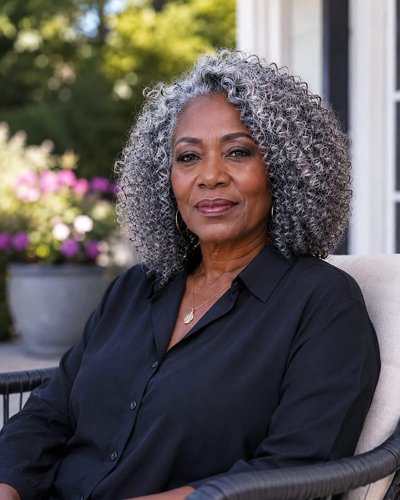 Defined Tight Curly Bob