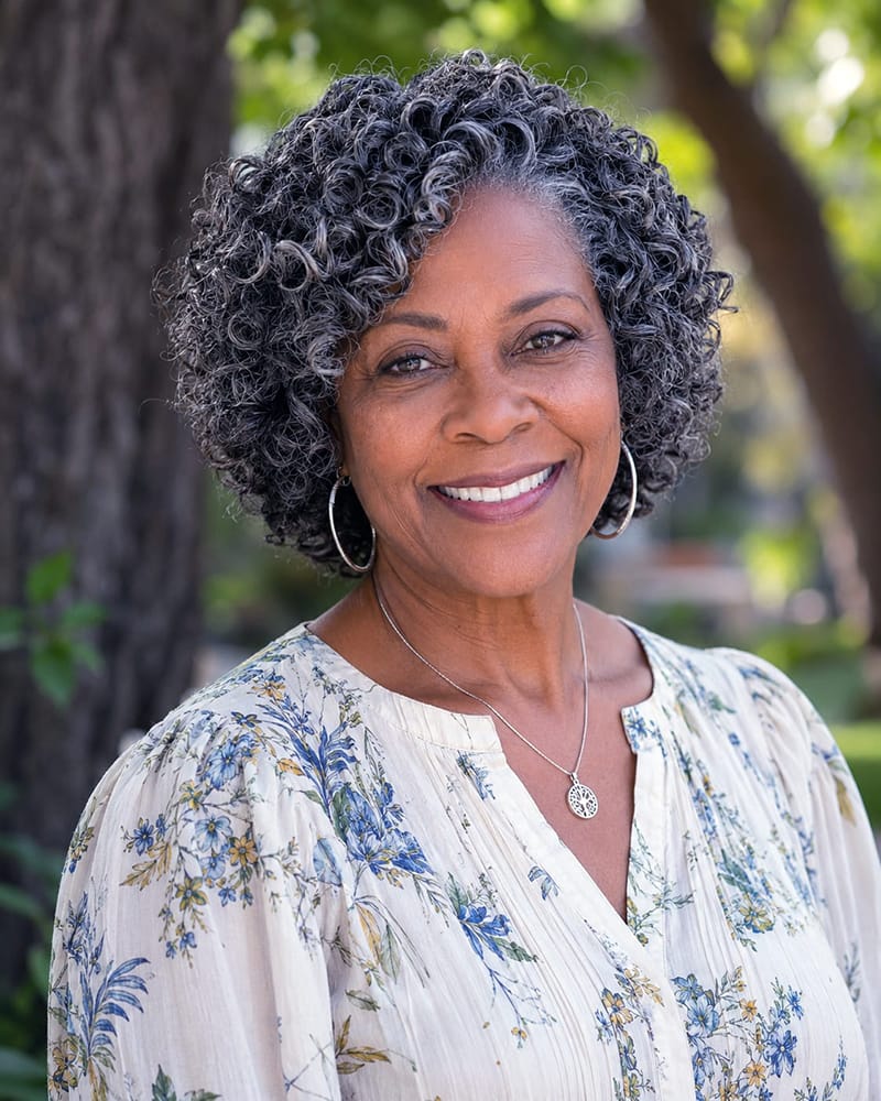 Stacked Curly Bob for Gray Curls