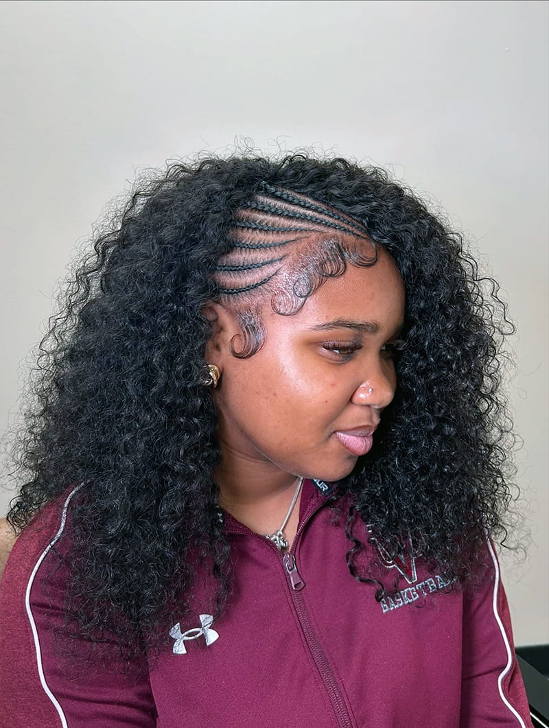 Side Stitch Braids with a Quick Weave Finish