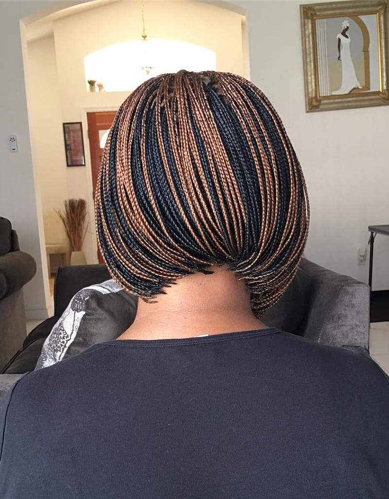 Peekaboo-inspired pixie braids with a playful short braided design